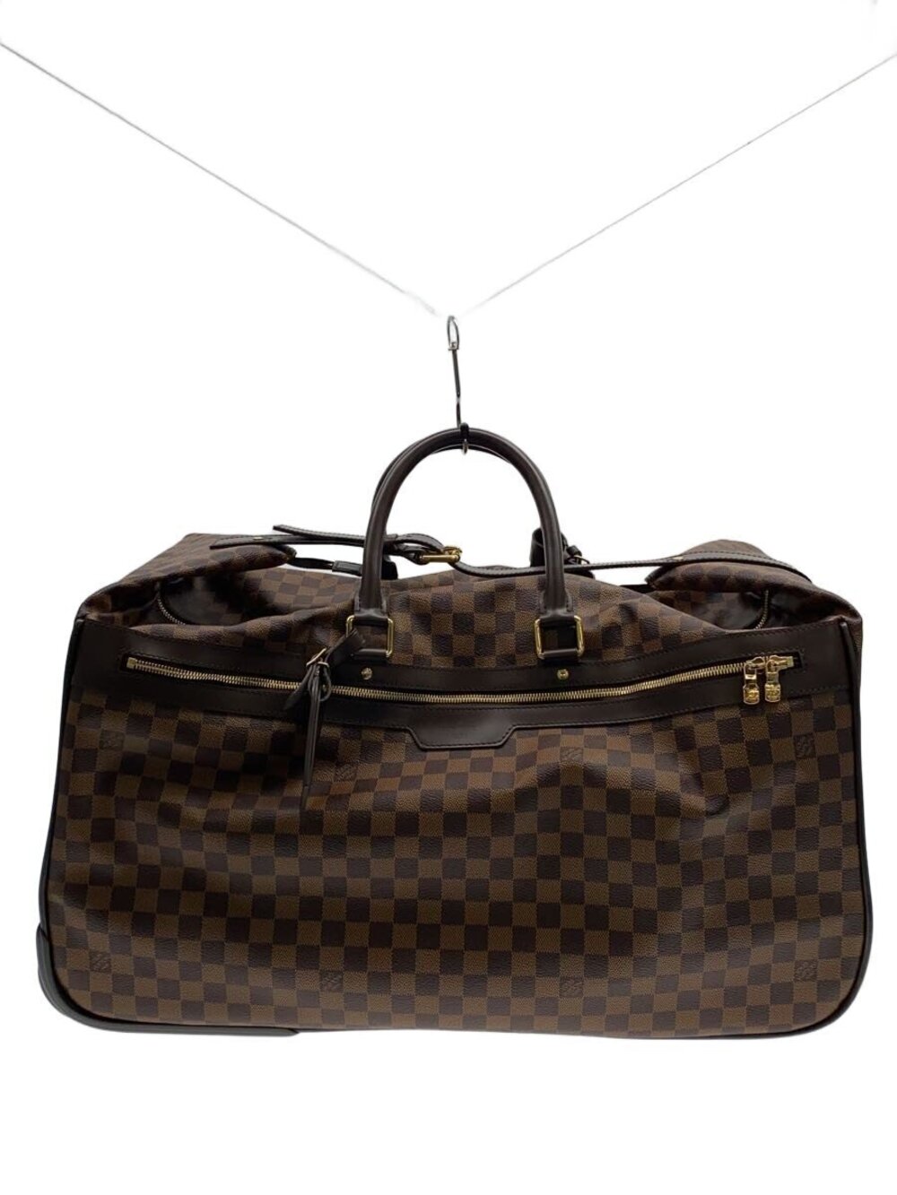 Louis Vuitton Damier Ebene Eole rolling luggage bag brown checkered canvas